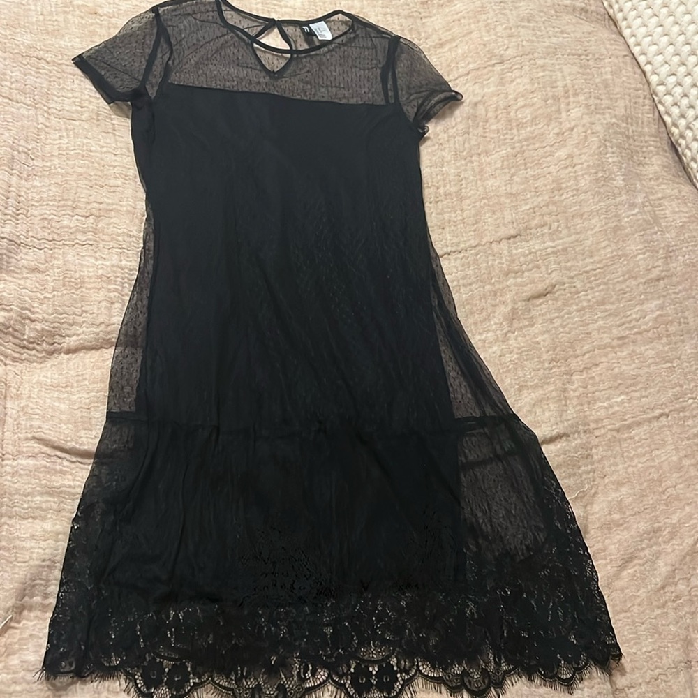 Divided black dress